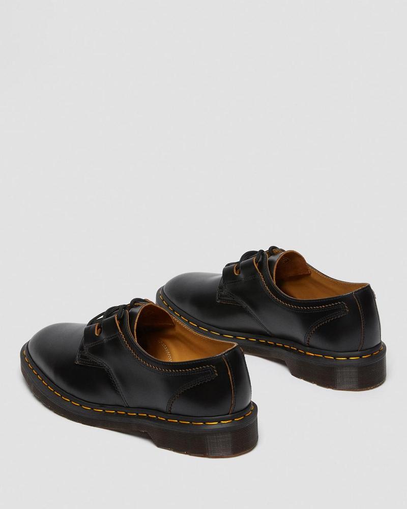 Black Men's Dr Martens 1461 Ghillie Leather Oxfords Shoes | CA 591ZUT